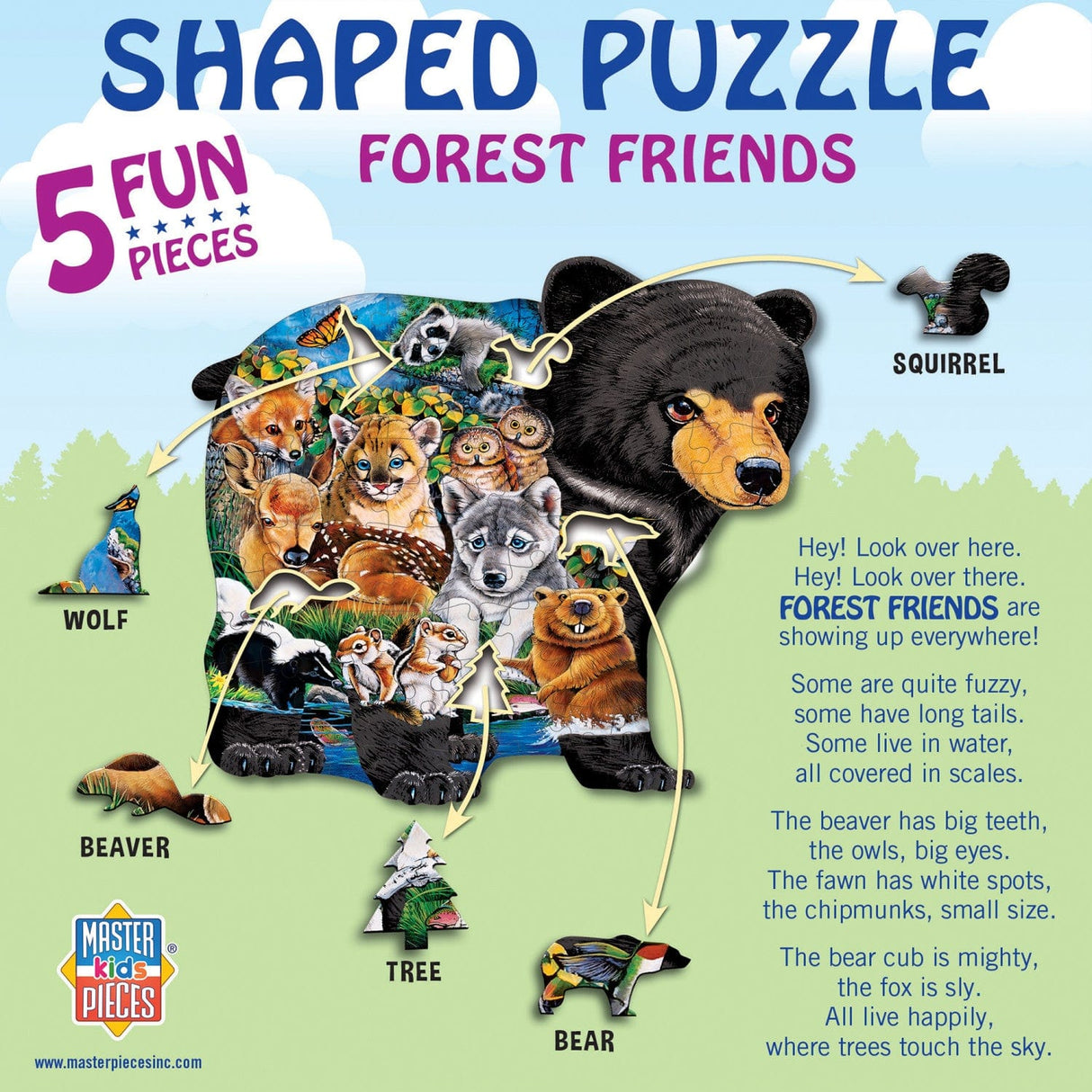 Forest Friends - 100 Piece Shaped Jigsaw Puzzle