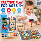 Toy Train Wood Craft & Paint Kit