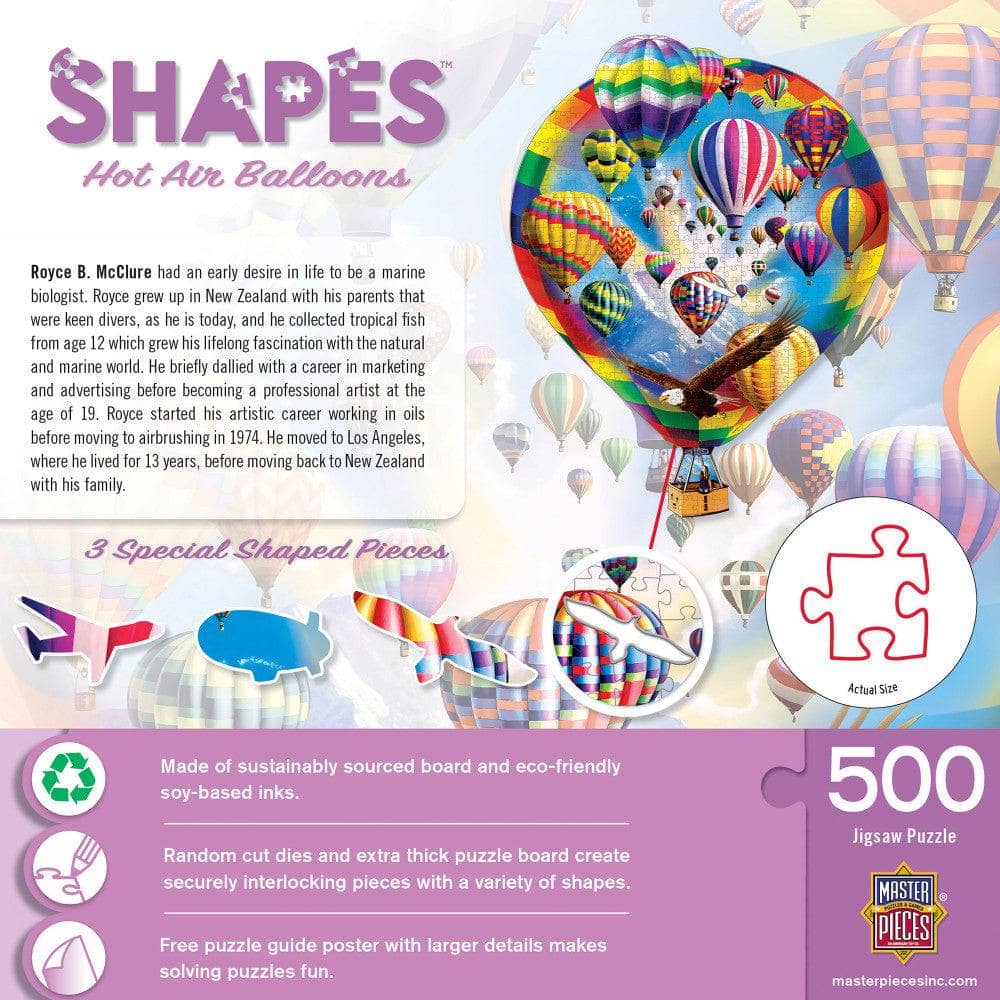 Shapes - Hot Air Balloons 500 Piece Jigsaw Puzzle