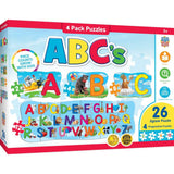 ABC's - Educational 4-Pack Jigsaw Puzzles