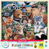 Wood Fun Facts - Forest Friends 48 Piece Wood Jigsaw Puzzle