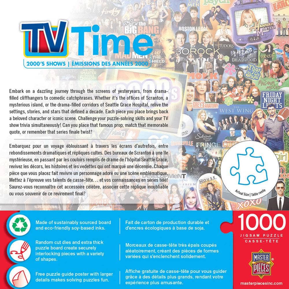 TV Time - 2000's Shows 1000 Piece Jigsaw Puzzle