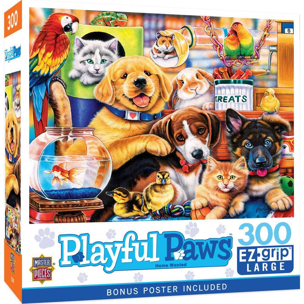 Playful Paws - Home Wanted 300 Piece EZ Grip Jigsaw Puzzle