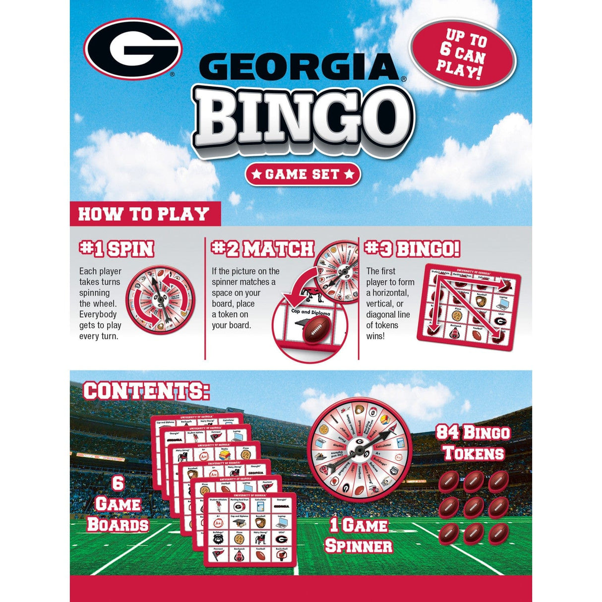 Georgia Bulldogs NCAA Bingo Game