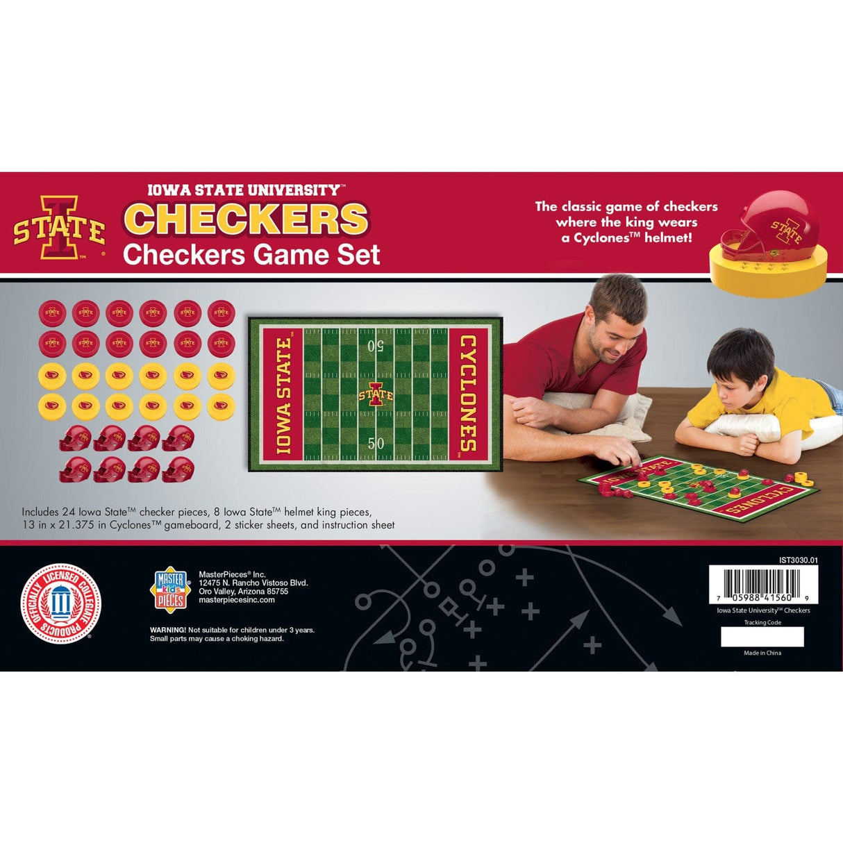 Iowa State Cyclones Checkers Board Game
