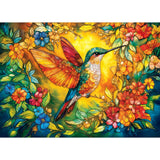 Stained Glass - Glorious Hummingbird 1000 Piece Jigsaw Puzzle