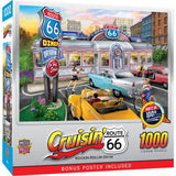 Cruisin' Route 66 - Rockin Rollin on 66 1000 Piece Jigsaw Puzzle