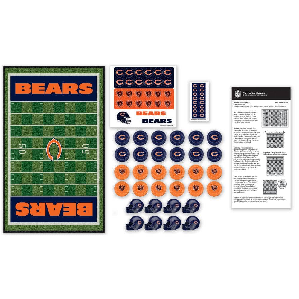 Chicago Bears Checkers Board Game