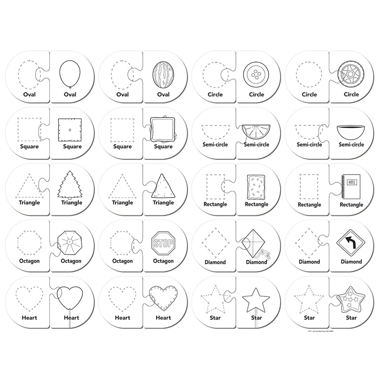 Colors & Shapes - Educational Matching Jigsaw Puzzles