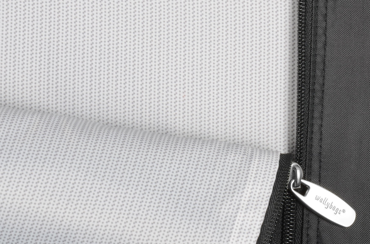 Portatrajes premium extra ancho de 45" con correa para el hombro y dos bolsillos grandes de WallyBags