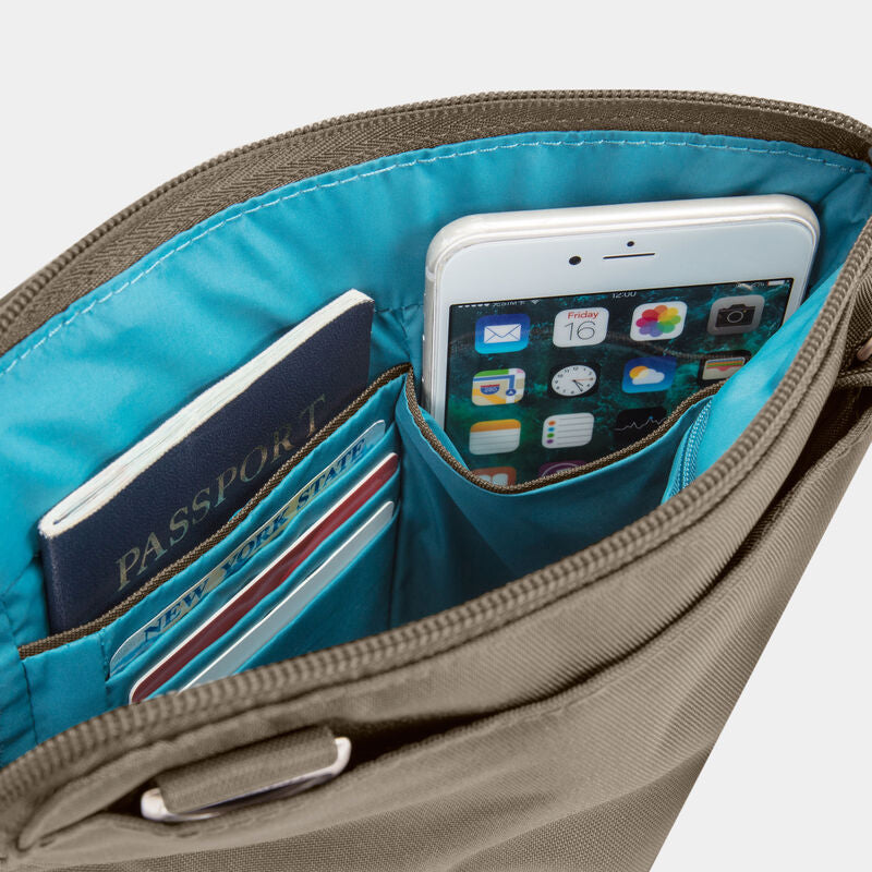 Anti-Theft Classic Collection Slim Double Zip Crossbody by Travelon (43116)