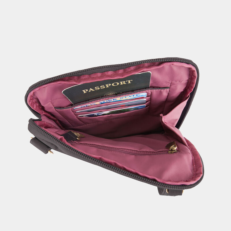 Anti-Theft Signature Collection Quilted Slim Pouch by Travelon (43322)