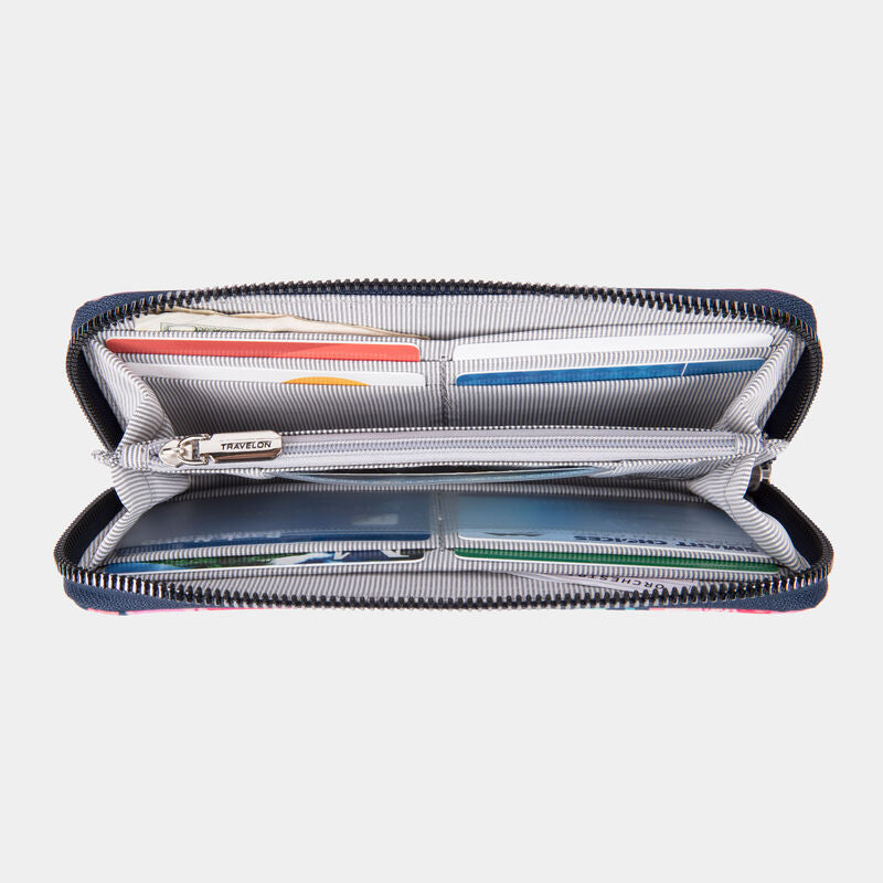 Cartera con cremallera única y bloqueo RFID de Travelon (43398)