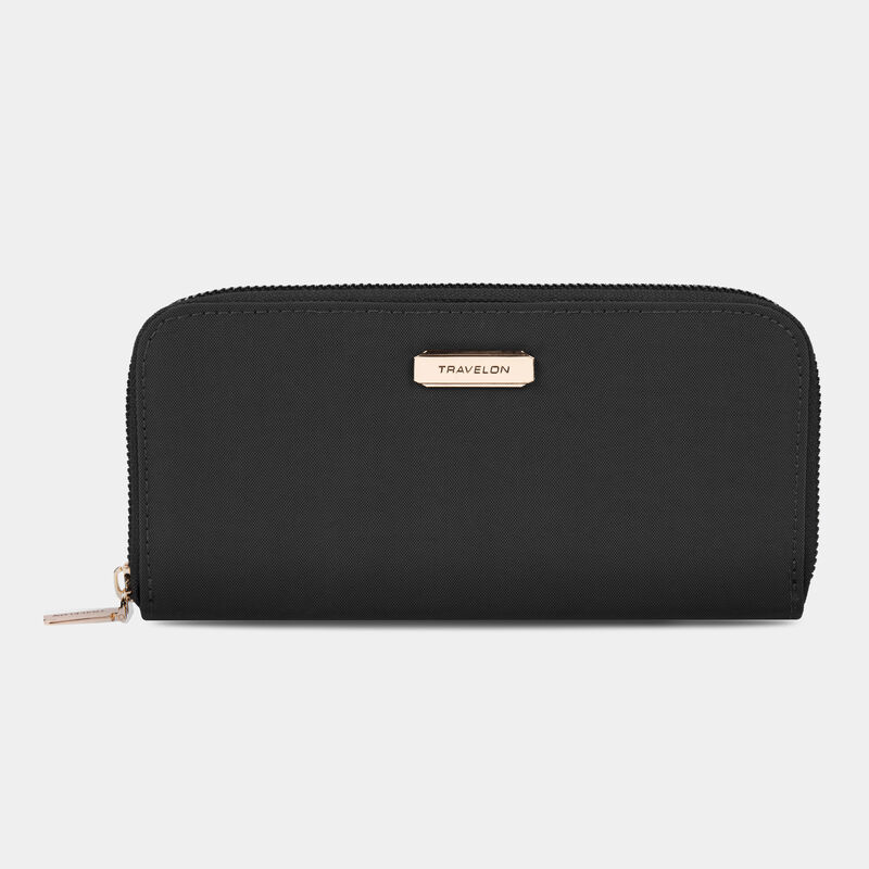 Cartera con cremallera única y bloqueo RFID de Travelon (43398)