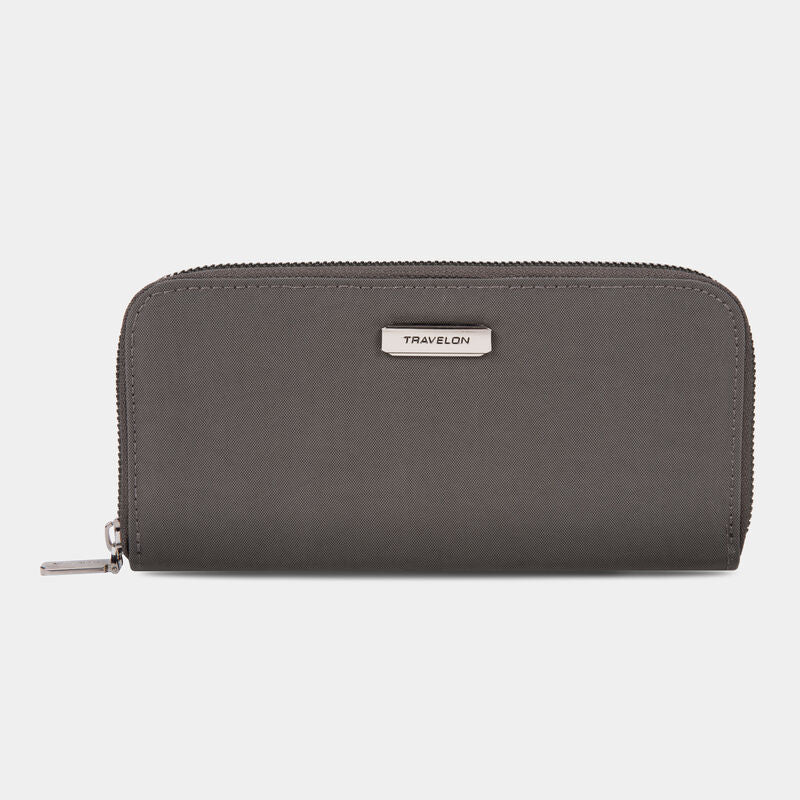 Cartera con cremallera única y bloqueo RFID de Travelon (43398)