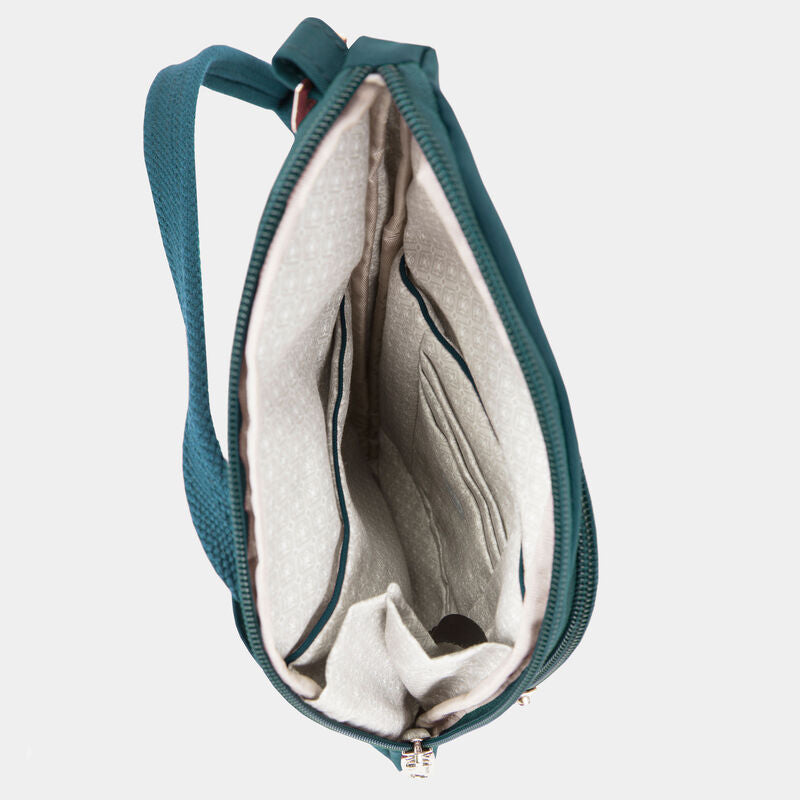 Mini bandolera asimétrica Anti-Theft Essentials de Travelon (43485)