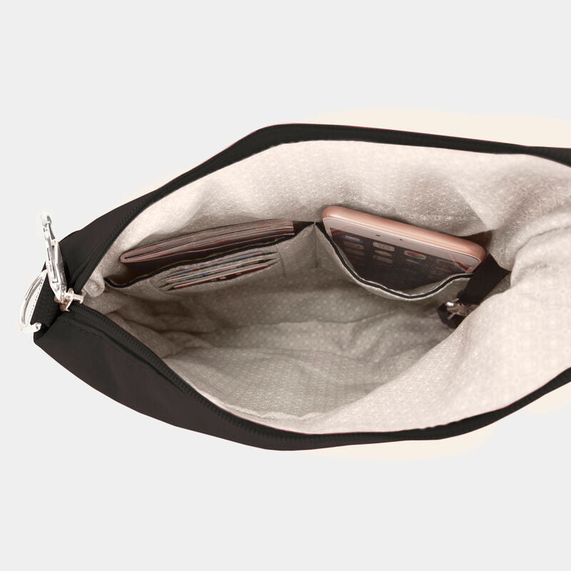 Bolso bandolera asimétrico Norte/Sur de Travelon (43487)