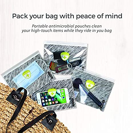 Set of 4 Antimicrobial Reusable Pouches by Travelon (43538)