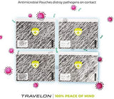 Set of 4 Antimicrobial Reusable Pouches by Travelon (43538)