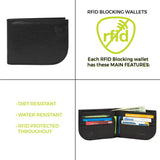 Cartera con bolsillo frontal de cuero con bloqueo RFID de Travelon
