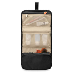 Briggs & Riley Baseline Collection Slim Hangable Kit in Black - Hanging open