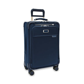 Briggs & Riley Baseline 22-inch softside carry-on 4-wheel spinner in Navy – 3/4 front view